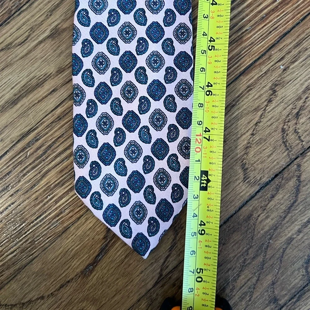 Nordstrom Pink and Dark Blue Geometric Tie